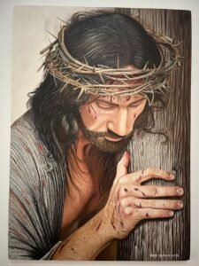 Jesus carregando a cruz - 50x70 cm